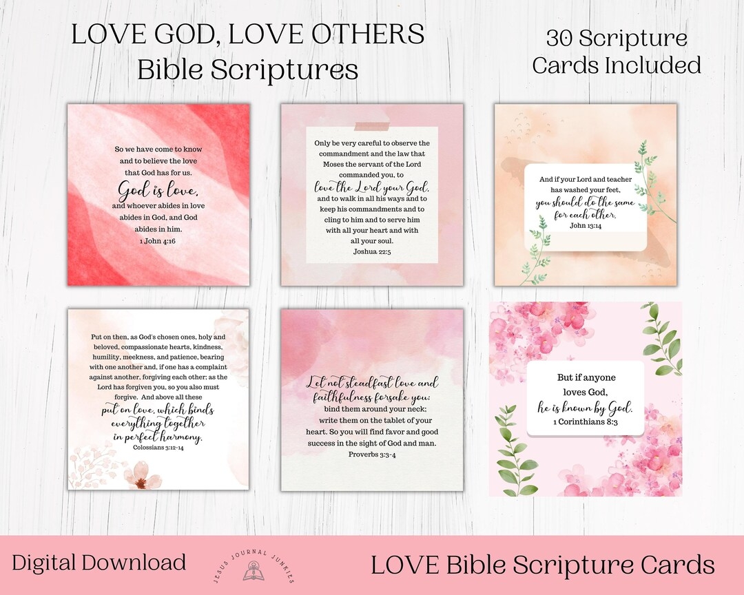 Love Bible Scripture Card Bible Verse Printable Valentine Bible Love Scripture Christian Gift Prayer Card Valentine Scripture Card Etsy