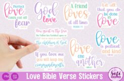 Love Bible Verse Printable Stickers For Cricut