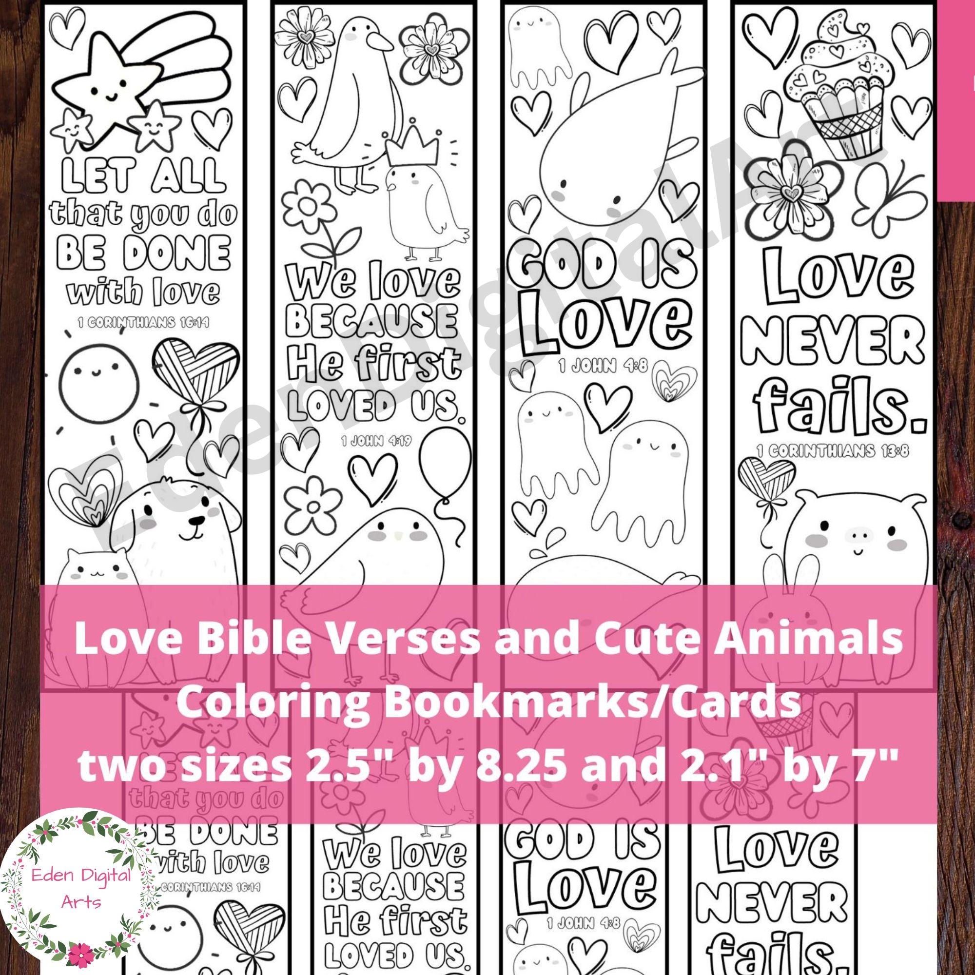Free Printable Coloring Bible Bookmarks