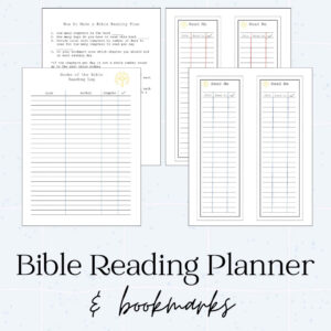 Make A Bible Reading Plan Log Bookmarks Etsy