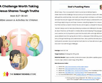Mark For Kids Sunday School Lessons Children s Ministry Curriculum Lessons