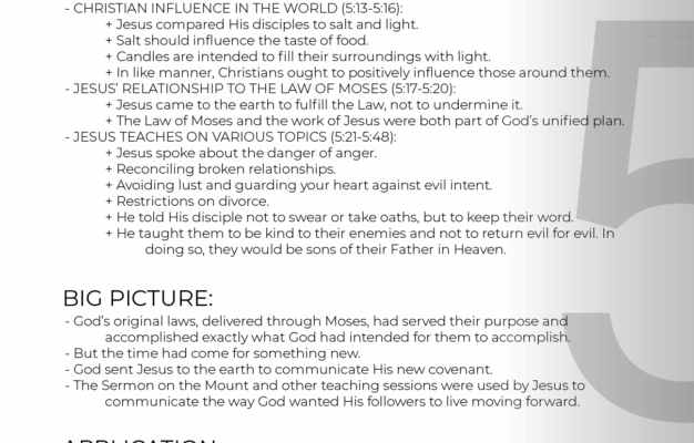 Matthew 5 Summary Quick Bible Study 2BeLikeChrist