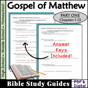 Matthew Bible Study Lesson Activity CH 1 13 Made By Teachers