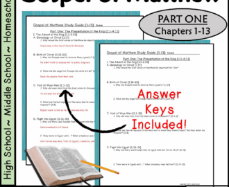Matthew Bible Study Lesson Activity CH 1 13 Made By Teachers