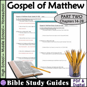 Matthew Bible Study Lesson Activity CH 14 28 Made By Teachers