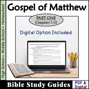 Matthew Bible Study Study Questions CH 1 13 Worksheet Packet Classful