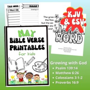 May Bible Verse Printables For Kids Growing With God Forget Him Knot