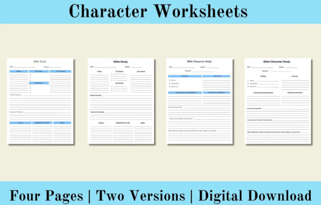 Men s Bible Study And Character Worksheets Digital Bible Study Bible Character Study Bible Reading Digital Download US Letter A4 A5 Etsy