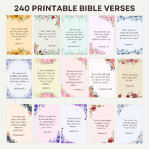 Mini Bible Verse Cards Scripture Memory Card Printable Christian Encouragement Set Pocket Faith Printables Etsy