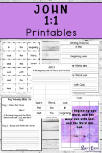 Monday Memory Verse John 1 1 Printables Simple Living Creative Learning
