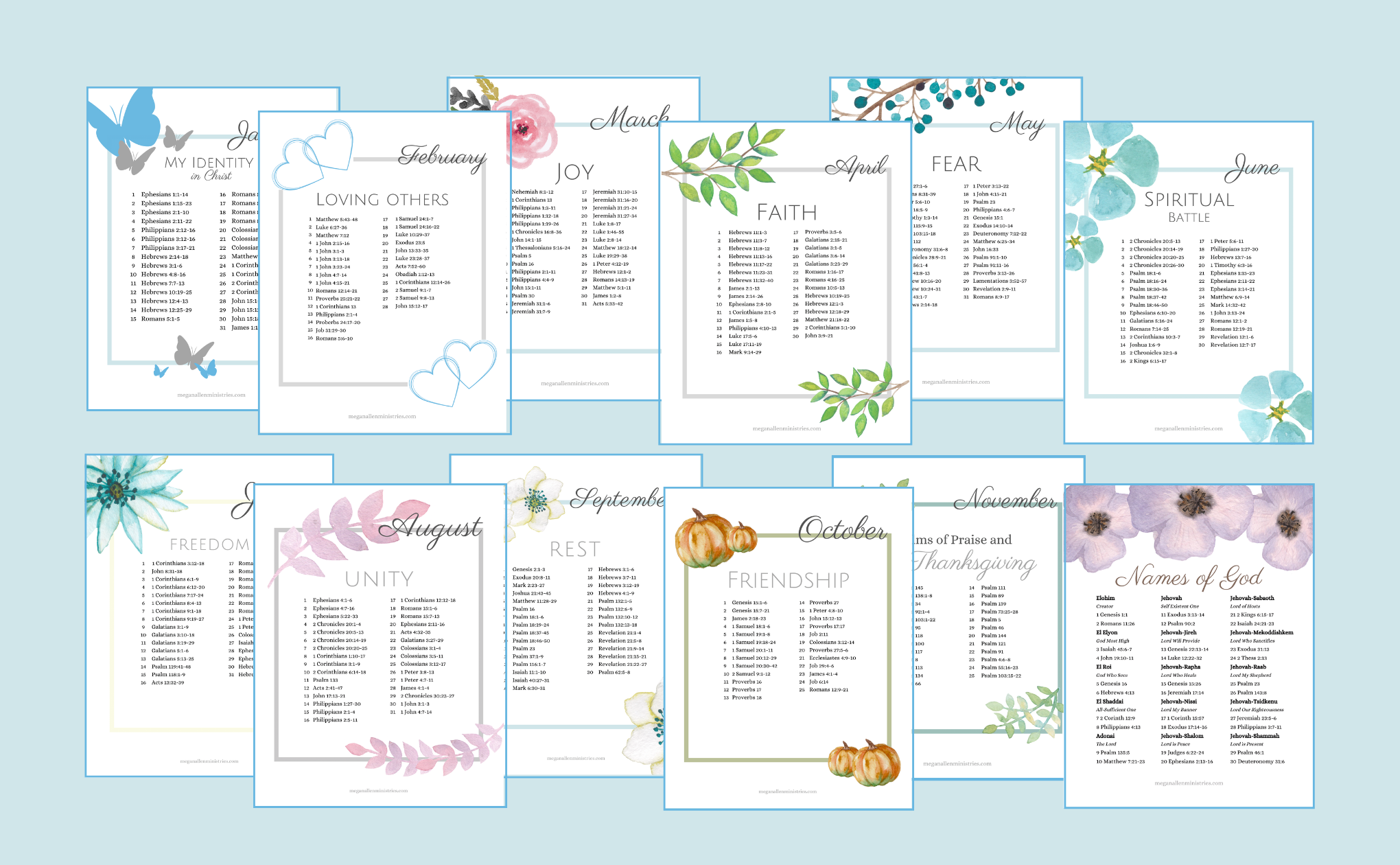 monthly bible reading plan for 2025 megan allen ministries