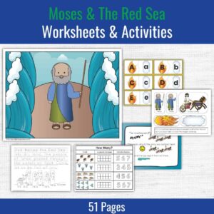 Moses And The Red Sea Preschool Bible Activities Bible Crafts Shop