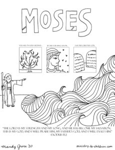 moses coloring page