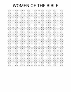 Mothers Of The Bible Word Search WordMint