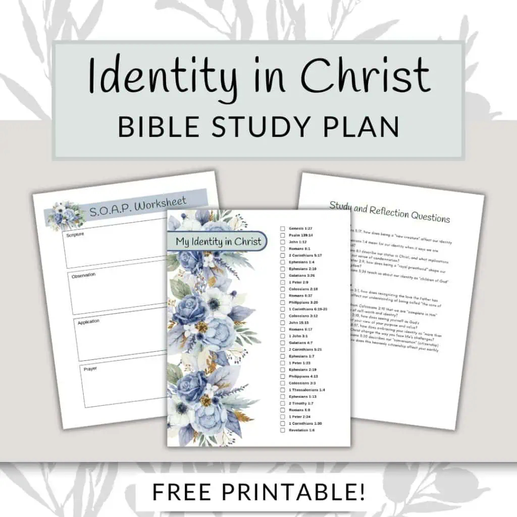 My Identity In Christ Bible Reading Plan Free Printable Ladies Drawing Nigh