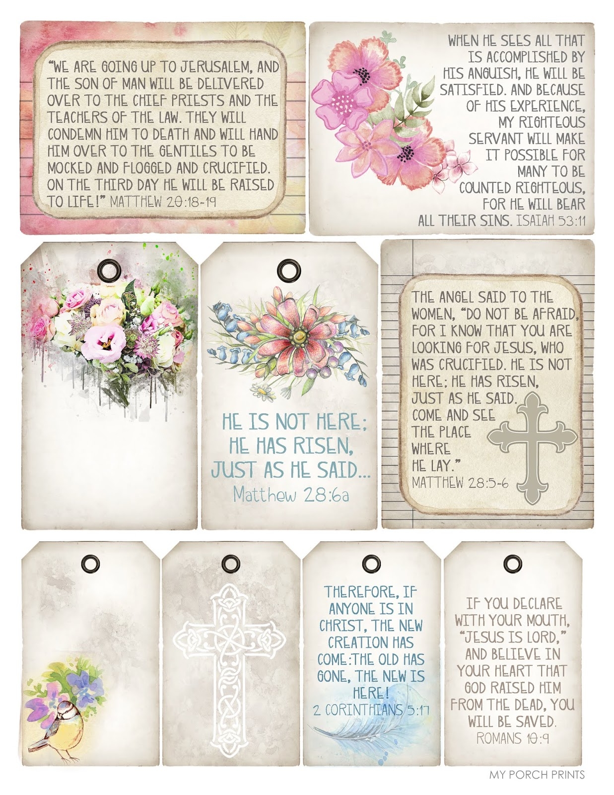 My Porch Prints Freebie Friday Free Printable Easter Bible Verse Tags