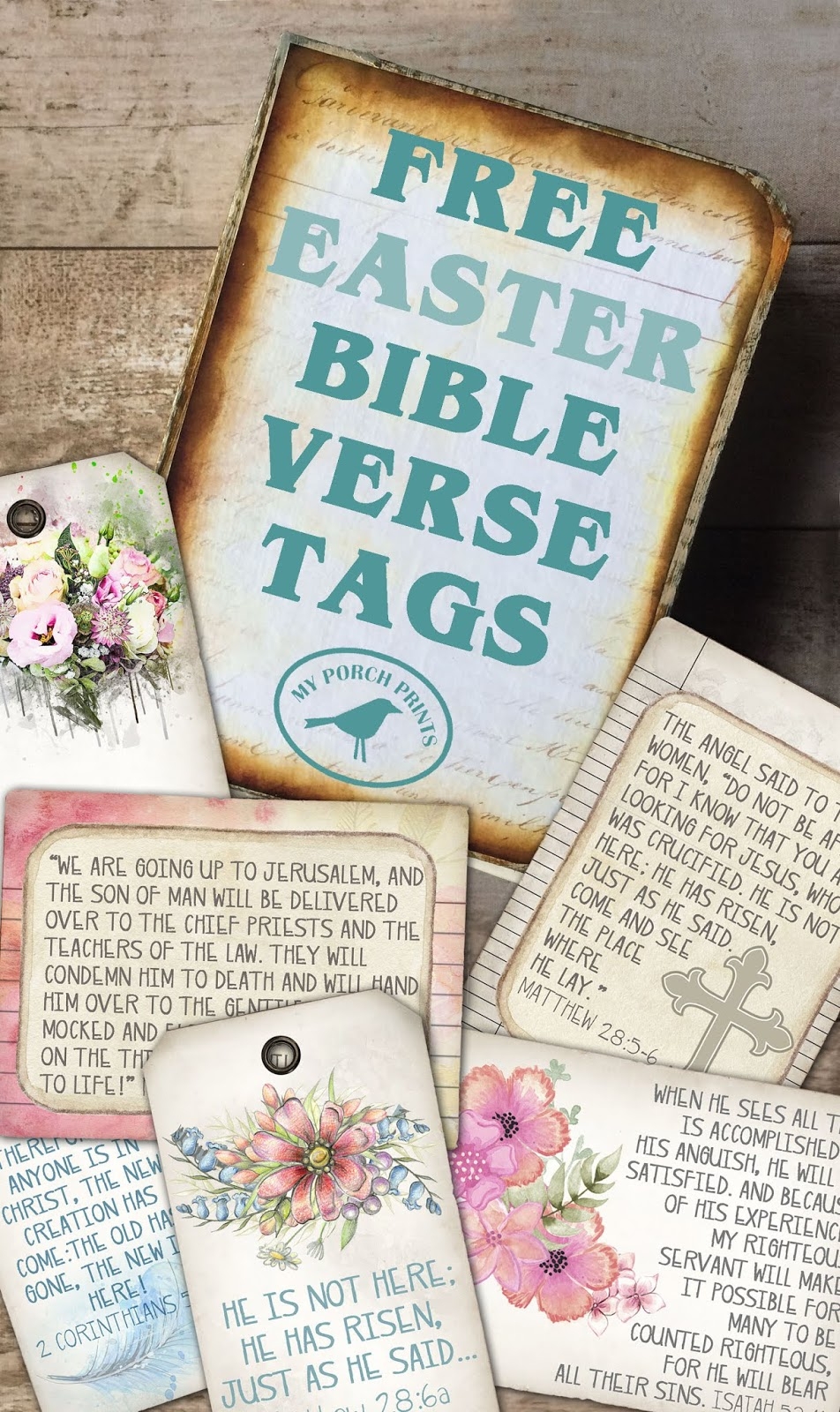 My Porch Prints Freebie Friday Free Printable Easter Bible Verse Tags