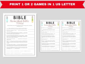 Name That Bible Verse Game Bible Verse Game Printable Bible Games Bible Study Game Church Game Sunday School Church Activity Etsy