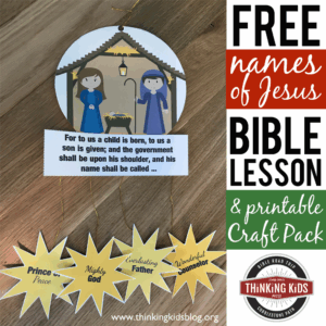 Names Of Jesus In The Bible Nativity Craft For Kids Thinking Kids