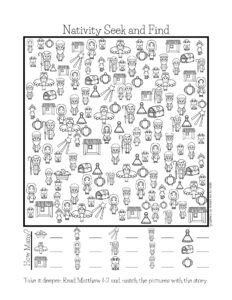 Nativity Seek And Find Created To Play Shop