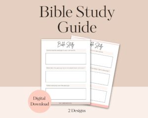 Neutral Bible Study Guide Printable digital Printable Etsy