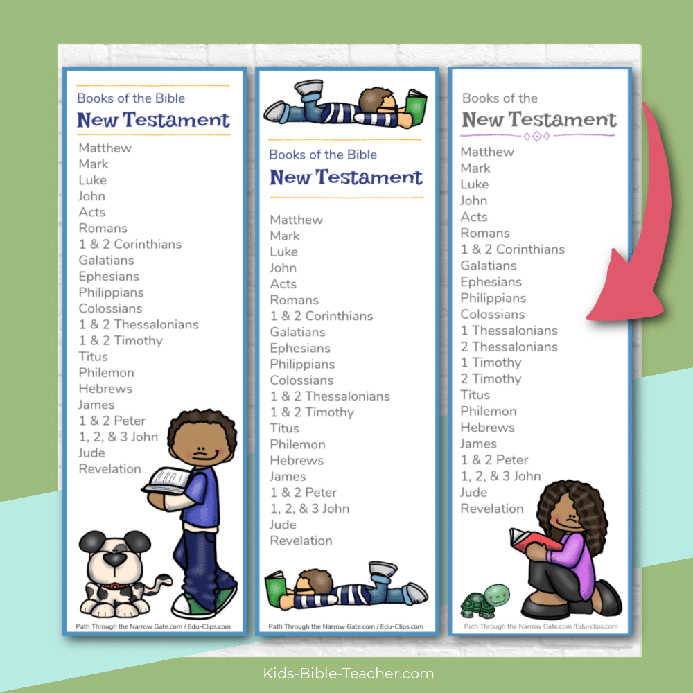 New Testament Bible Bookmarks Kids Bible Teacher