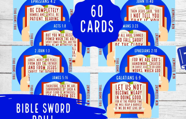 New Testament Bible Sword Drill Game Bible Game Find The Verse Scripture Drill Bible Printable 60 Cards NIV Youth Bible Game Etsy