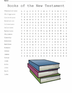 New Testament Books Word Search WordMint