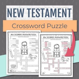 New Testament Crossword Books Of The Bible Puzzle For Kids