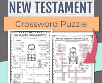New Testament Crossword Books Of The Bible Puzzle For Kids