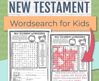 New Testament Wordsearch Activity Page Kids Bible Teacher