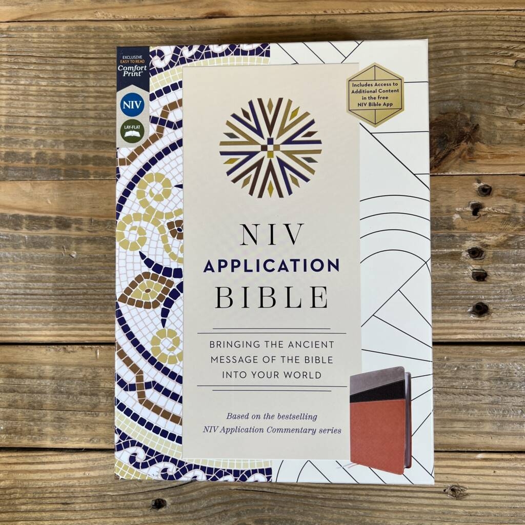 NIV Application Bible Leathersoft Coral Gray Red Letter Comfort Print Bringing The Ancient Message Of The Bible Into Your World Faith Life