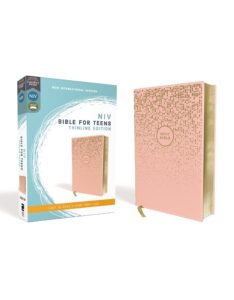 NIV Bible For Teens Leathersoft Pink Comfort Print Red Letter Reilly s Church Supply Gift Boutique