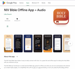 NIV Bible Offline App Audio For All Things Bible