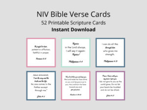 NIV Bible Verse Cards Scripture Cards For Women Printable Bible Verses Etsy Israel