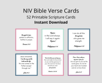 NIV Bible Verse Cards Scripture Cards For Women Printable Bible Verses Etsy Israel