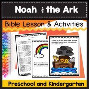 Noah s Ark Bible Lesson With Visuals Mini book And Sequence Cut