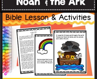 noah s ark bible lesson with visuals mini book and sequence cut and paste made by teachers