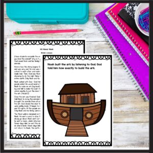 Noah s Ark Bible Lesson With Visuals Mini book And Sequence Cut And Paste Made By Teachers