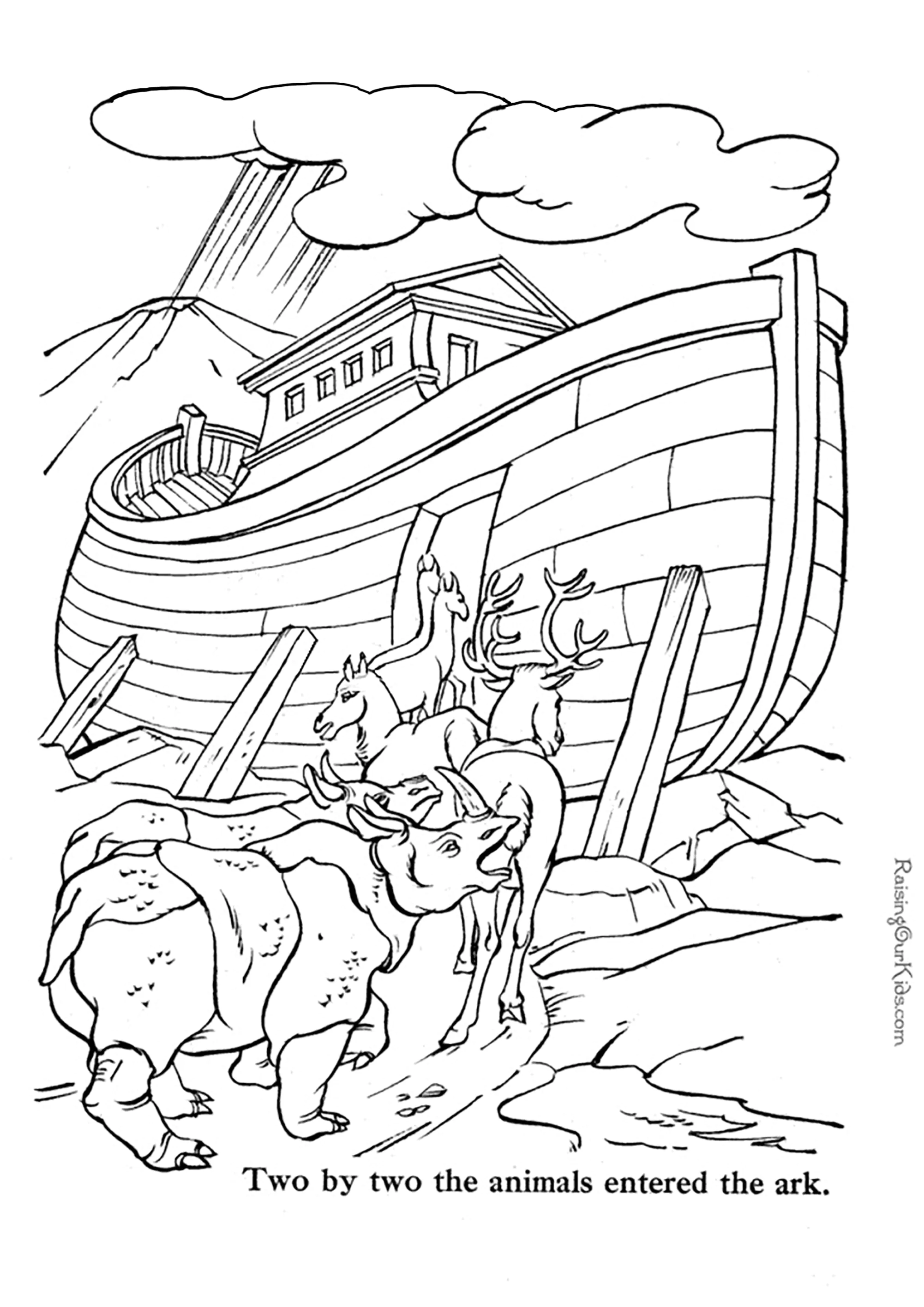 Noah s Ark Christianity Coloring Pages