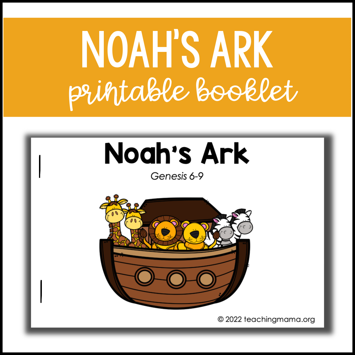 noah s ark printable booklet teaching mama