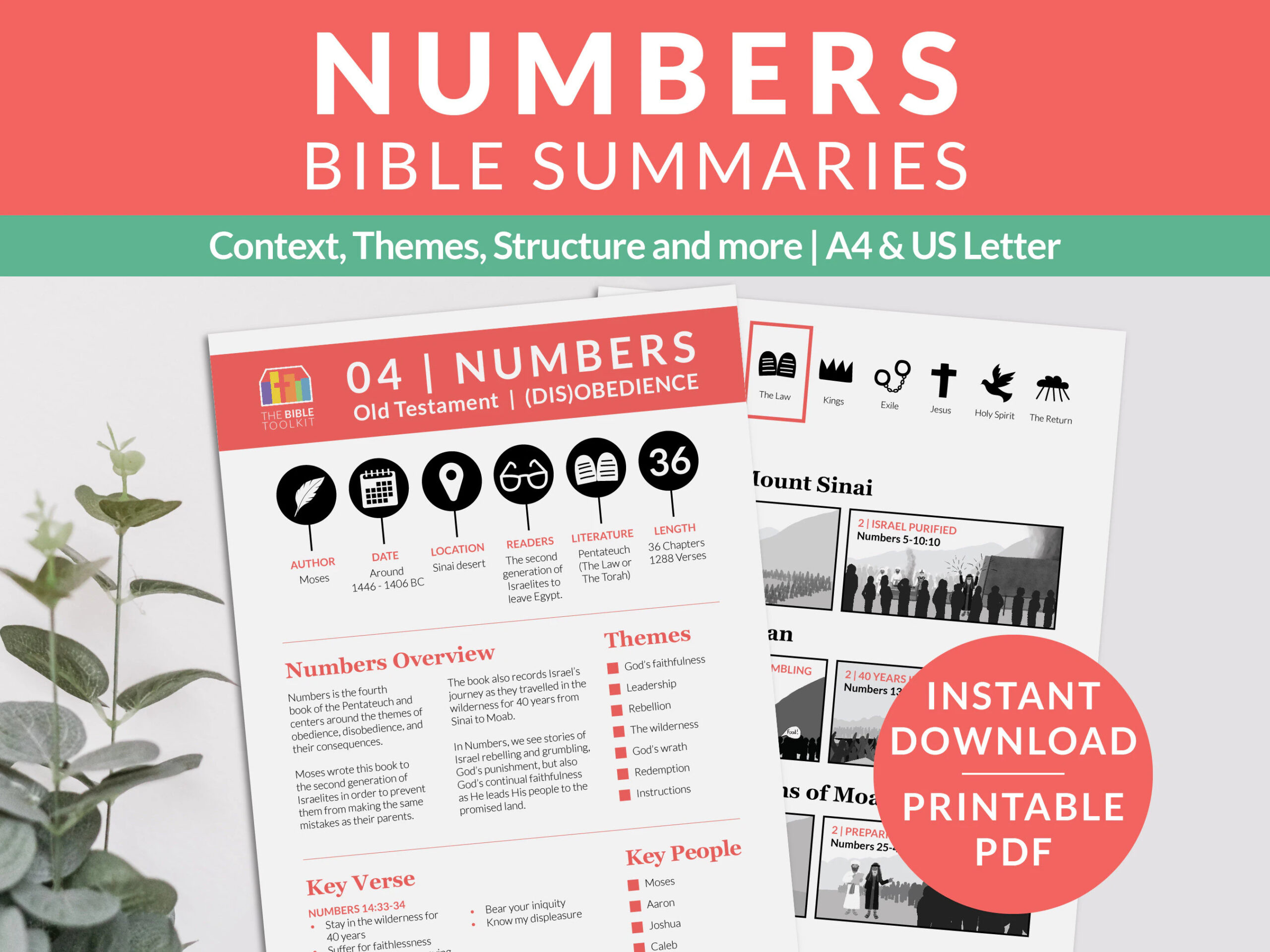 Numbers Printable Bible Breakdown Old Testament Summaries Books Of The Bible Cheat Sheets Inductive Method Resources Devotional Tools Etsy