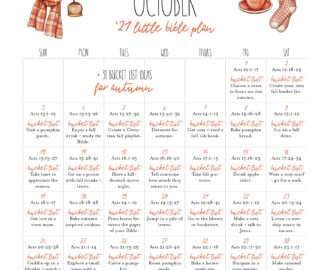 October 2021 Bible Reading Plan Autumn Bucket List Little Faith Blog