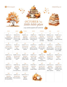 October 2023 Bible Reading Plan Cozy Autumn Playlist Bucket List Little Faith Blog