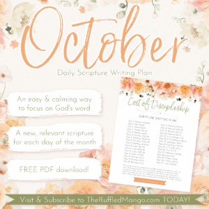 October Scripture Writing Plan Cost Of Discipleship The Ruffled Mango