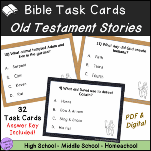 Old Testament Bible Book Order Trivia Cards Activity Made By Teachers