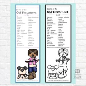Old Testament Bible Bookmarks Kids Bible Teacher