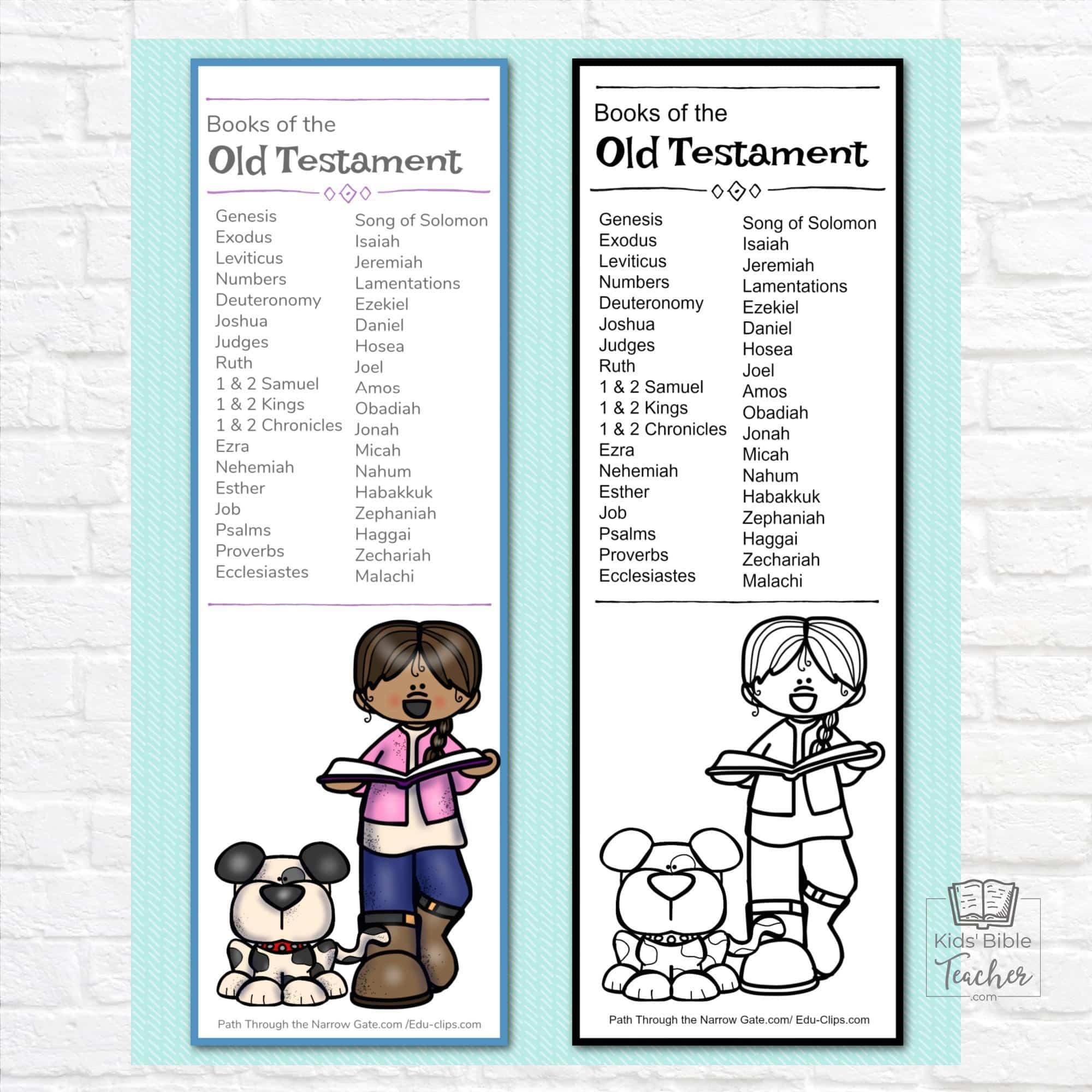 Printable Bible Books Bookmark