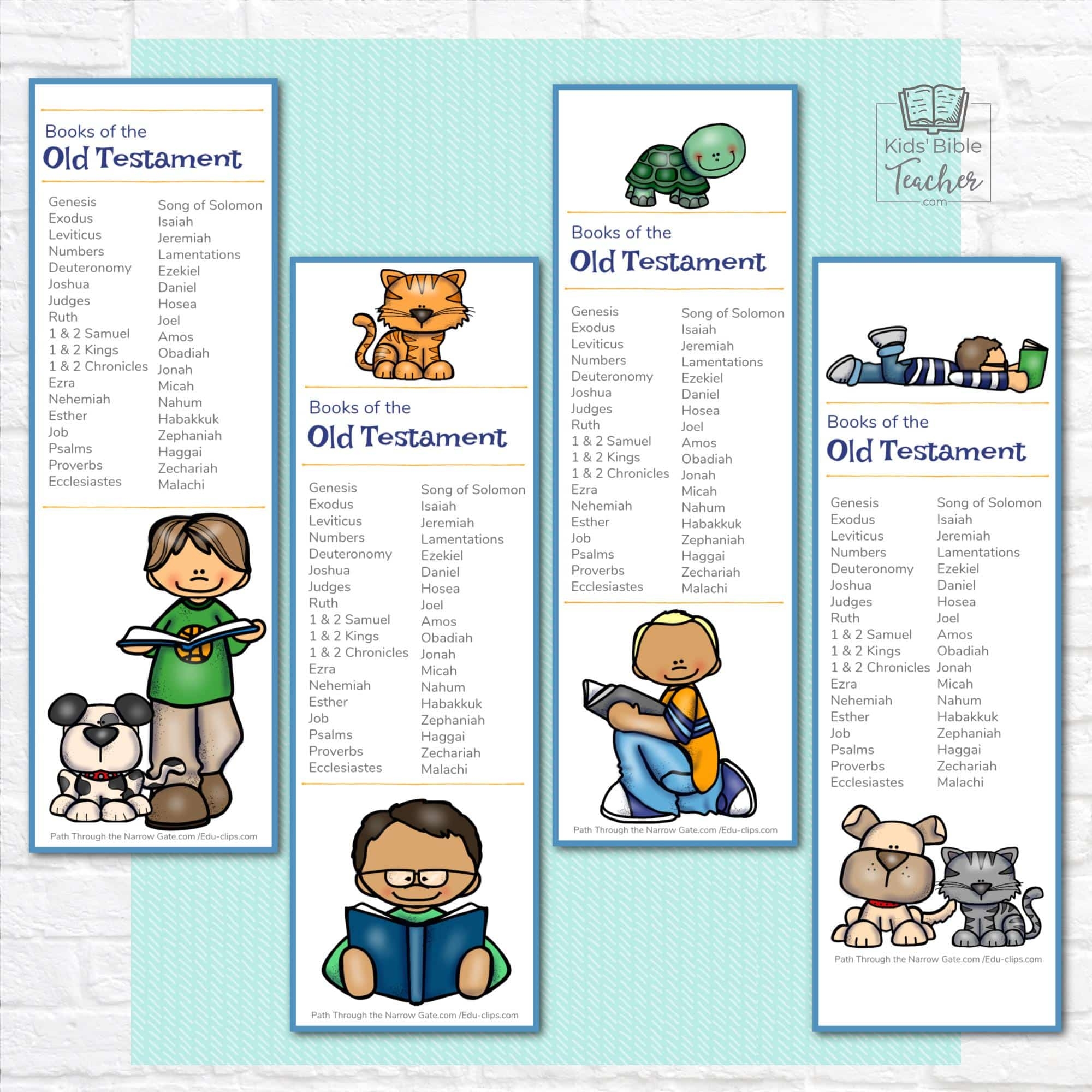 Old Testament Bible Bookmarks Kids Bible Teacher
