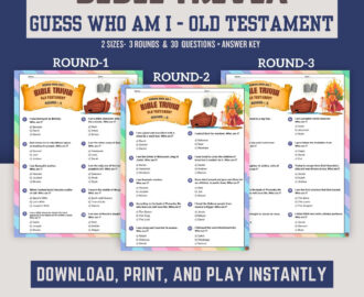 Old Testament Bible Trivia Game who Am I Quiz PDF Etsy